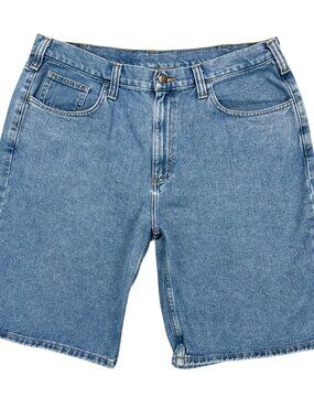 Carhartt B354 Denim Shorts Men's 38 Light Wash Relaxed Fit Cotton